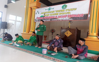 PCNU Makassar Bersama YP Al-Maarif Sidoharjo Way Panji Gelar Kegiatan Santunan Anak Yatim